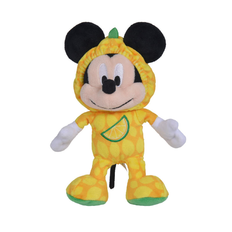  mickey souris peluche citron jaune 15 cm 